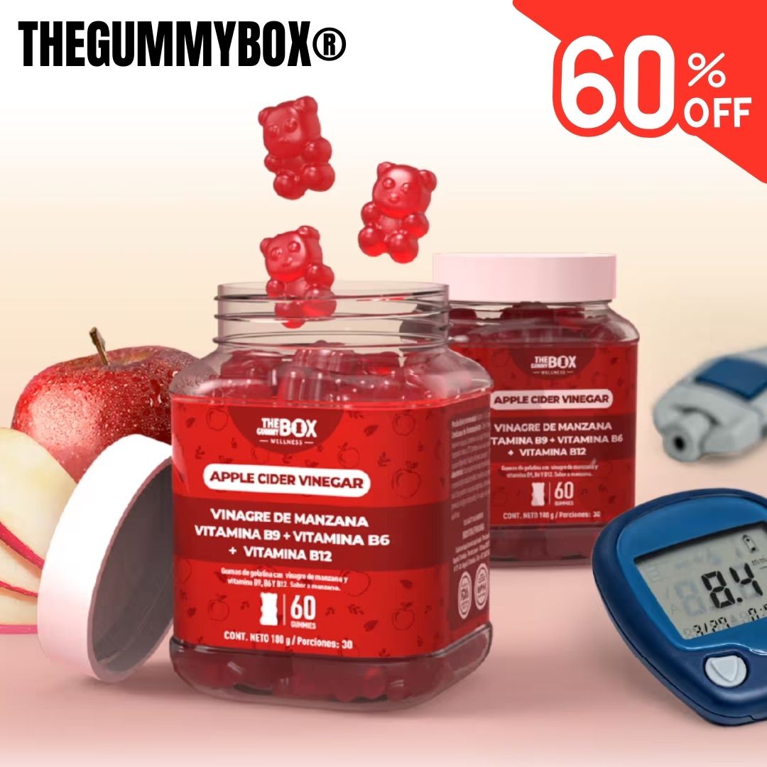 The Gummy Box® Vitamina Vinagre De Sidra De Manzana Para Controlar el Peso y la Glucosa 🔥60% Descuento🔥