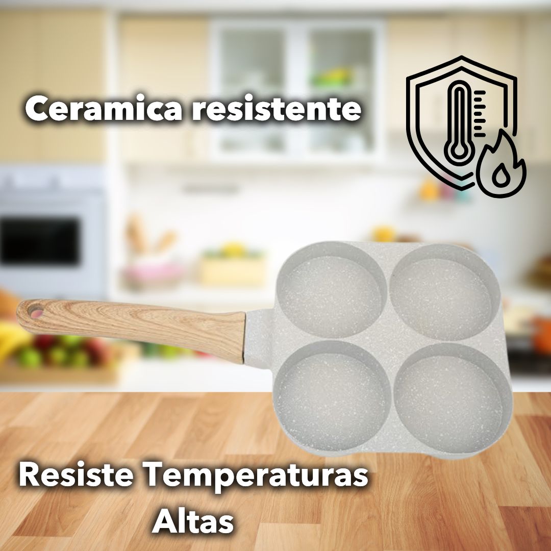 Sartén Antiadherente de Alta Durabilidad Con 4 Divisiones🔥60% Descuento🔥