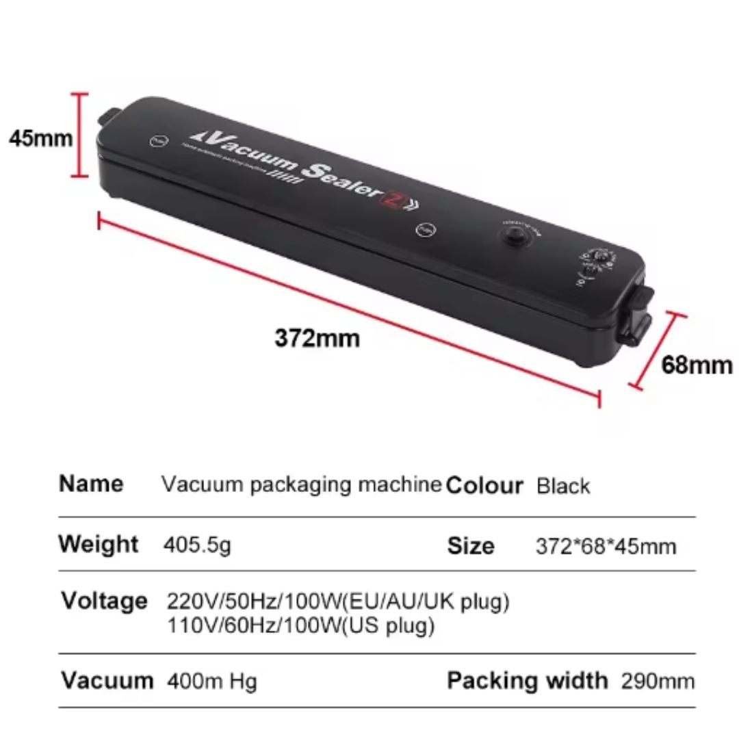 OFERTA 2X1 Máquina de Sellado al Vacío Profesional VacuumSealer® + Rollo de Bolsas para Sellar Gratis🎁