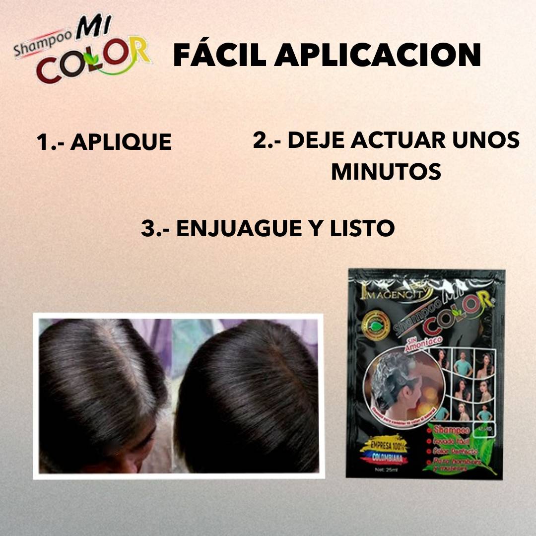 SHAMPOO CUBRE CANAS HECHO CON INGREDIENTES NATURALES COLOR NEGRO🔥HOY 2x1 🔥