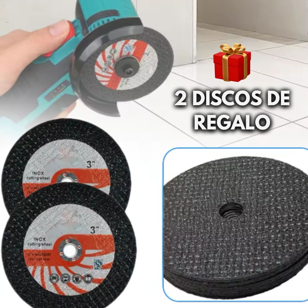 Amoladora Esmeril Inalámbrico TRAXION® Con Maletín - 2 Baterías 12V 🎁Te Obsequiamos 2 Discos De Corte🔥OFERTA 60% DESCUENTO🔥