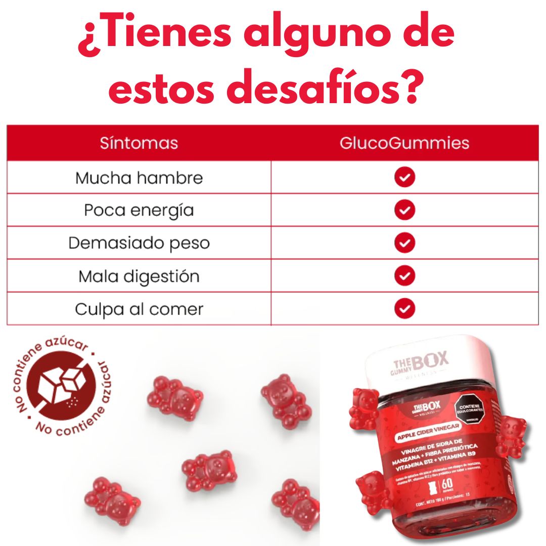 The Gummy Box® Vitamina Vinagre De Sidra De Manzana Para Controlar el Peso y la Glucosa 🔥60% Descuento🔥