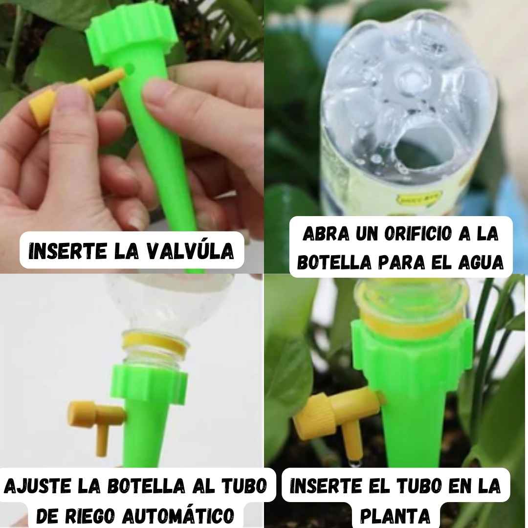 SET DE 10 UNIDADES, SISTEMA DE RIEGO POR GOTEO PARA PLANTAS AJUSTABLE CON 60% DESCUENTO🔥WATERPRO®