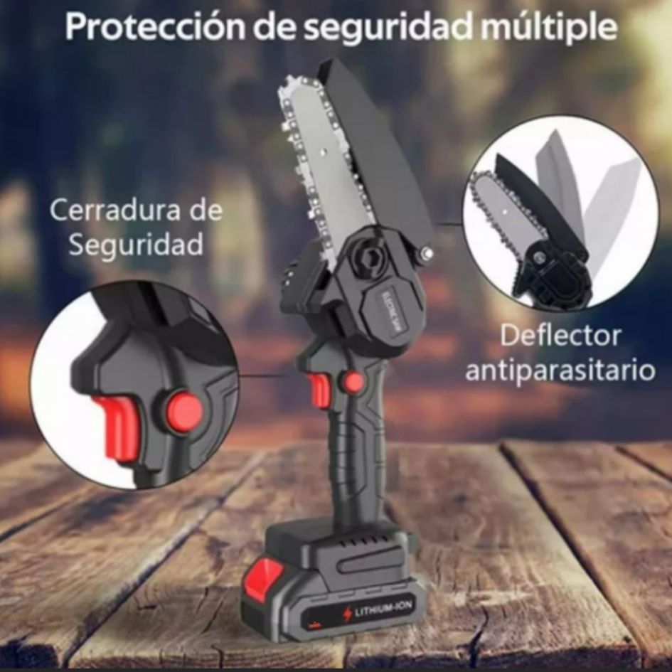MOTOSIERRA INALAMBRICA Y RECARGABLE FULL TURBO/ PORTATIL + KIT