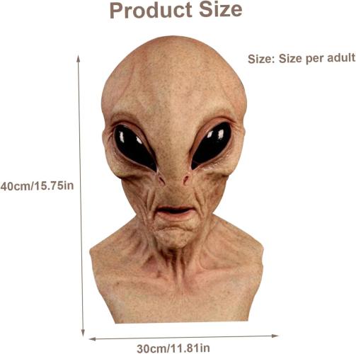 Máscara Extraterrestre de Látex Para Halloween Con 60% Descuento🔥