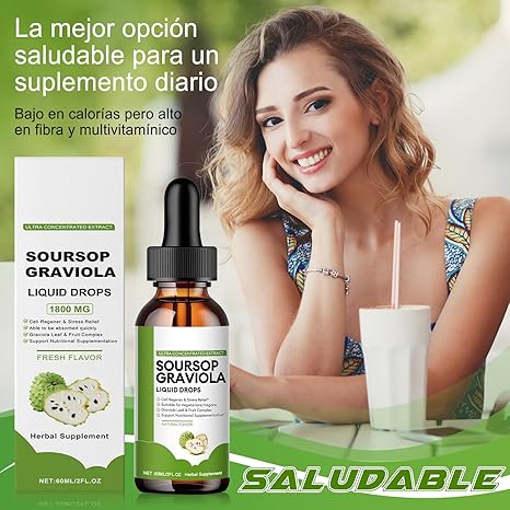 Gotas Para el cáncer y células cancerígenas de Guanábana Orgánico Oursop Graviola®