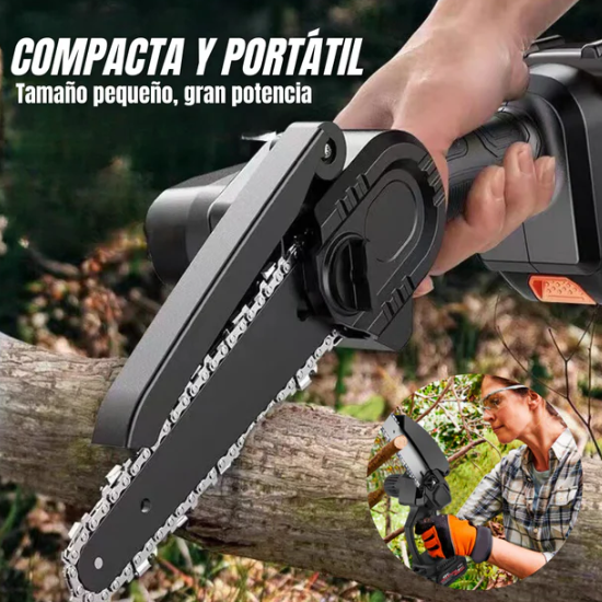 MOTOSIERRA INALAMBRICA Y RECARGABLE FULL TURBO/ PORTATIL + KIT