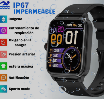 Smartwatch T500® Reloj Inteligente Monitorea tu Salud 🔥¡60% de descuento!🔥