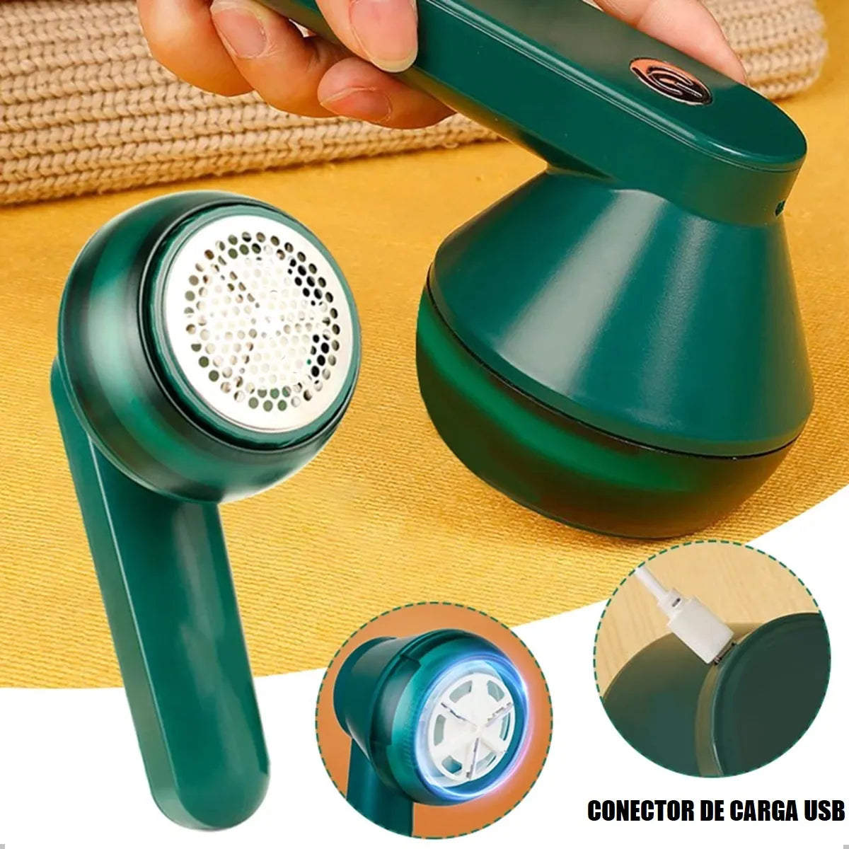 FluffFree® Quitapelusas Eléctrico Portátil Con cargador Incluido Súper Oferta 2x1🔥