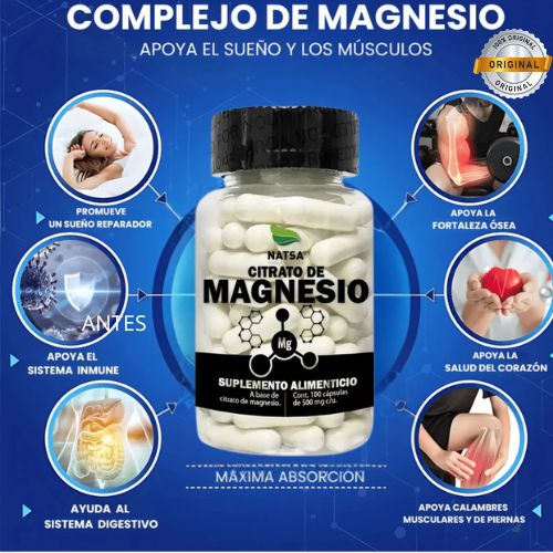 Natsa® Citratos de Magnesio Y Potasio 100caps 🔥EL ORIGINAL 🔥
