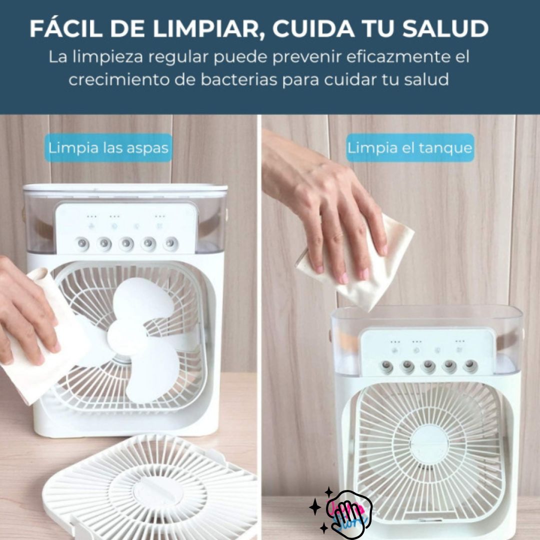 VENTILADOR ENFRIADOR DE AIRE CON HUMIFICADOR 3 EN 1 CON 60% DESCUENTO