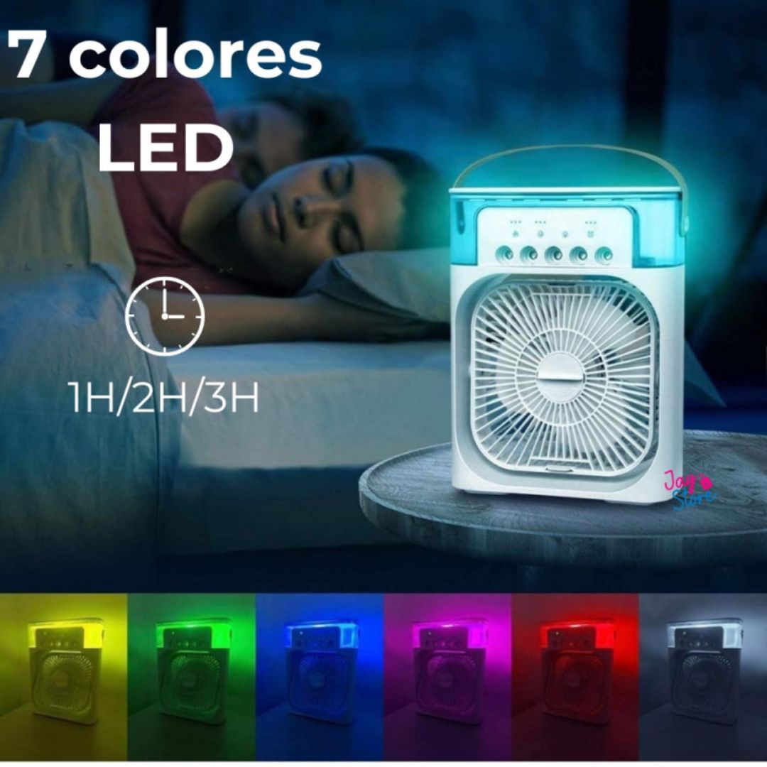 VENTILADOR ENFRIADOR DE AIRE CON HUMIFICADOR 3 EN 1 CON 60% DESCUENTO