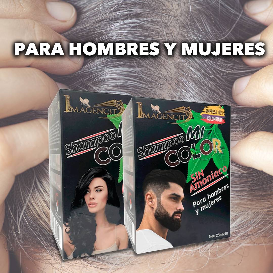 SHAMPOO CUBRE CANAS HECHO CON INGREDIENTES NATURALES COLOR NEGRO🔥HOY 2x1 🔥