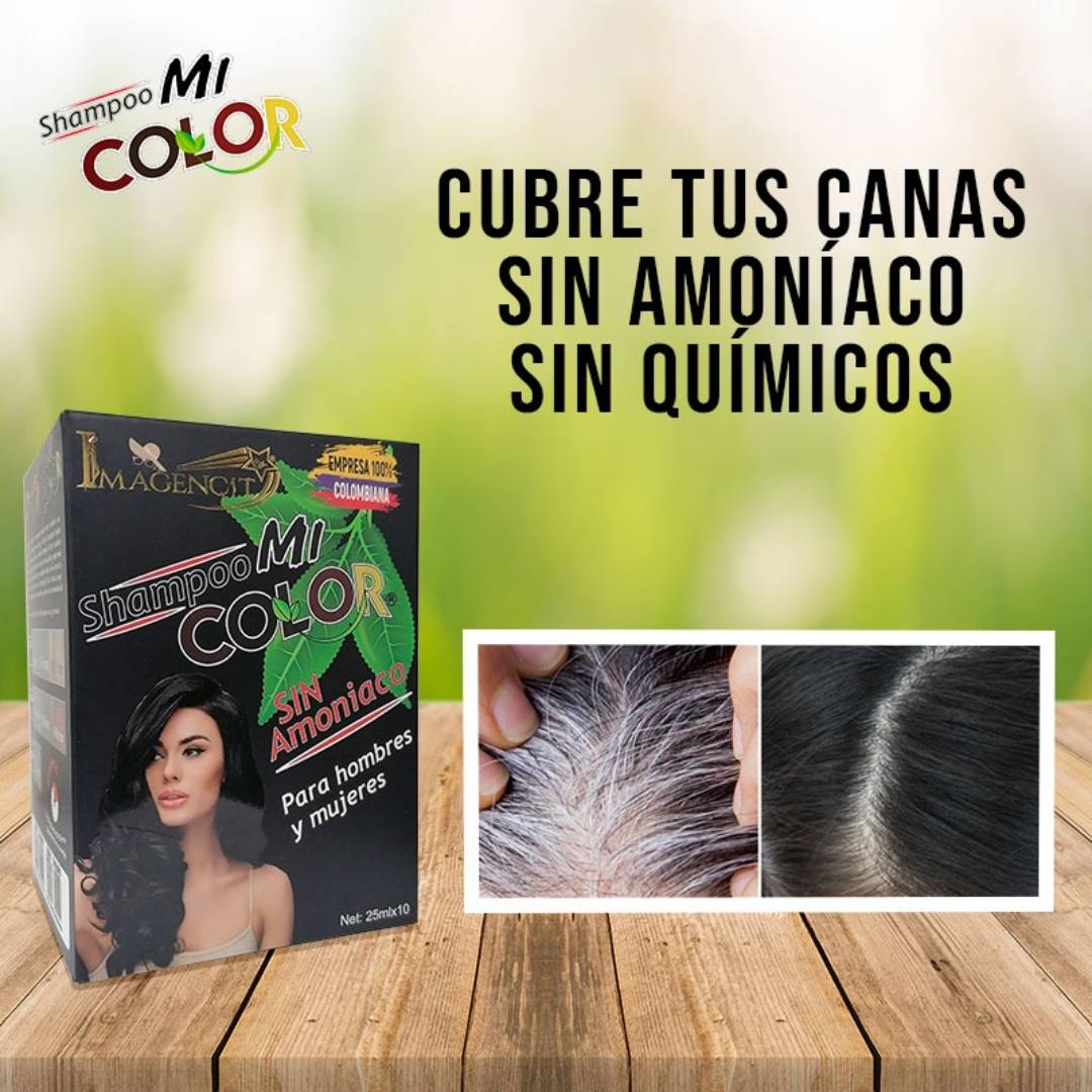 SHAMPOO CUBRE CANAS HECHO CON INGREDIENTES NATURALES COLOR NEGRO🔥HOY 2x1 🔥