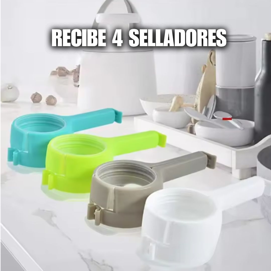 Set de 4 Clips de Sellado para Almacenamiento de Alimentos Con 60% Descuento🔥