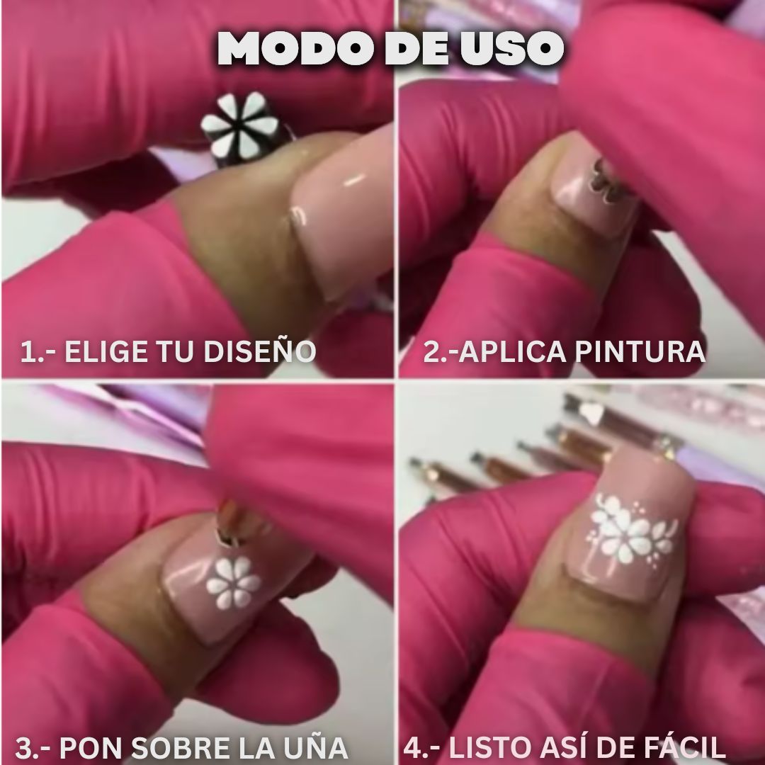 SET DE 6 BOLÍGRAFOS PARA DECORACIÓN DE UÑAS NailArt® 😍CON 60% DESCUENTO💅