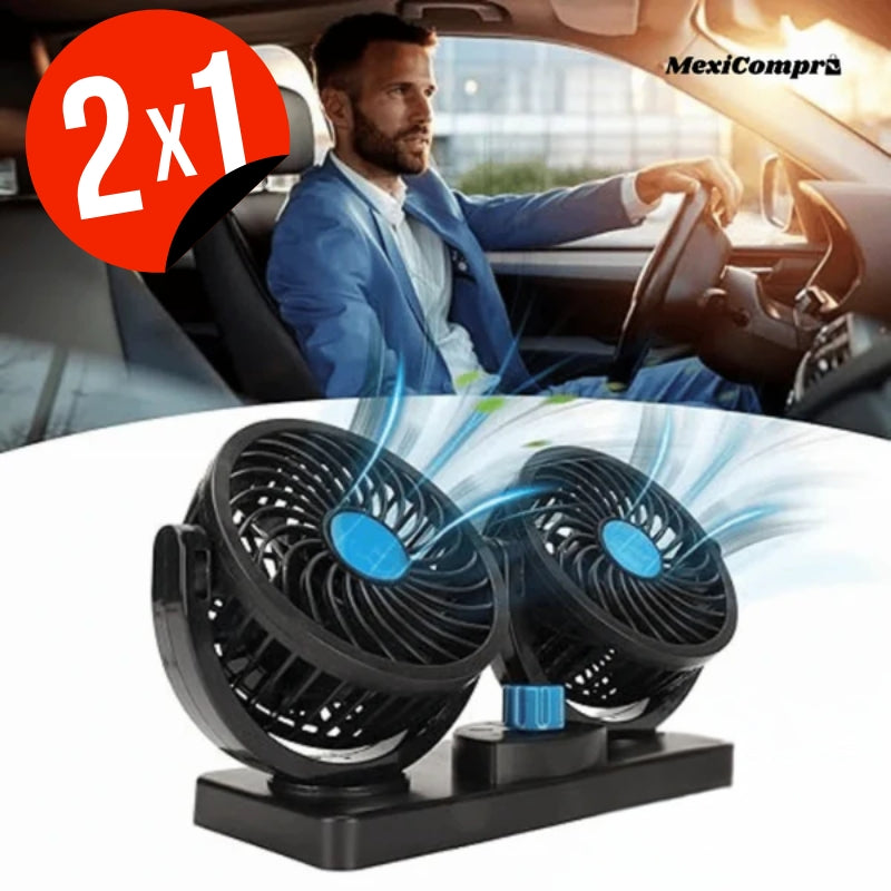 💨 CarTurboAir™ - Ventilador Portátil Doble 360°❄️ al 2x1