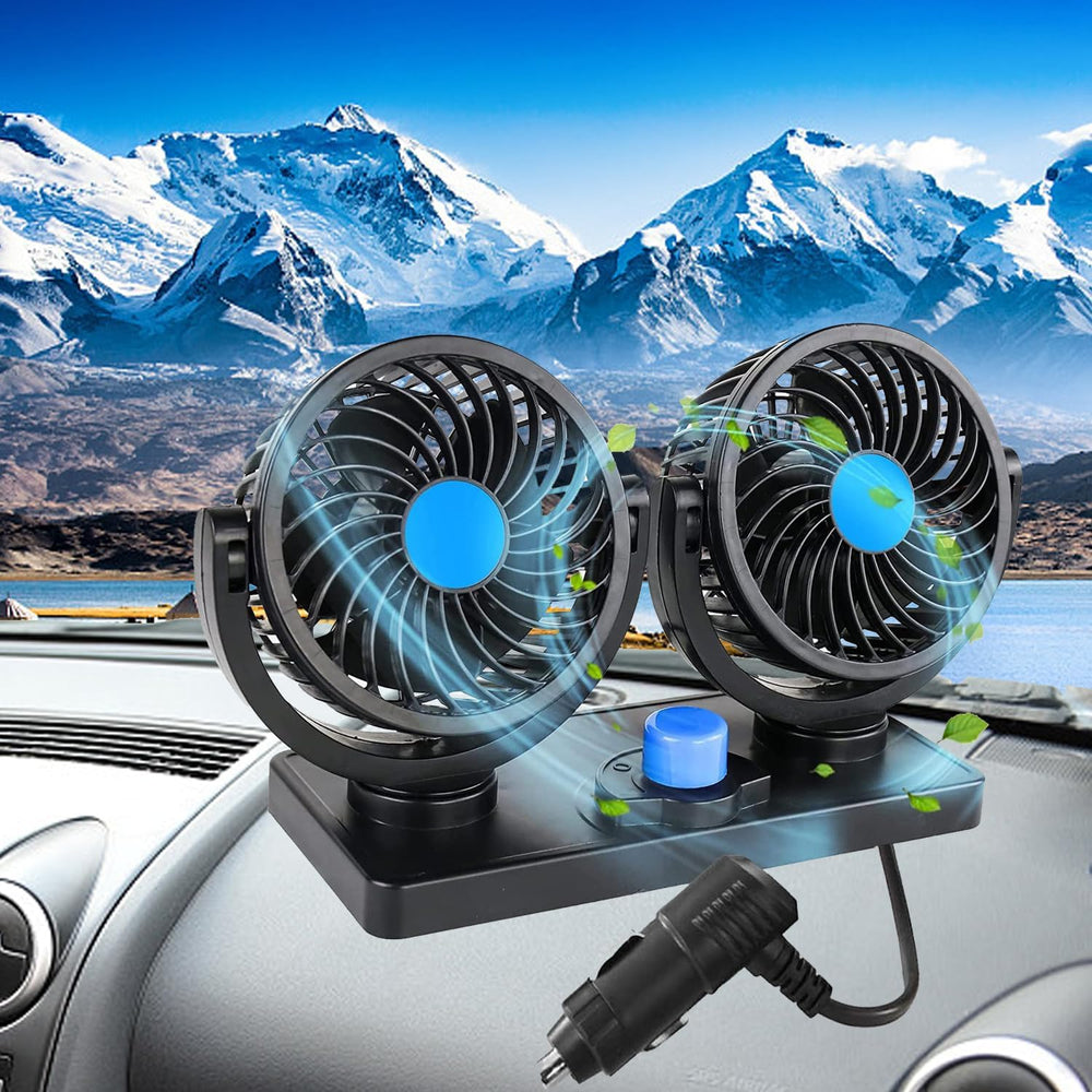 💨 CarTurboAir™ - Ventilador Portátil Doble 360°❄️ al 2x1