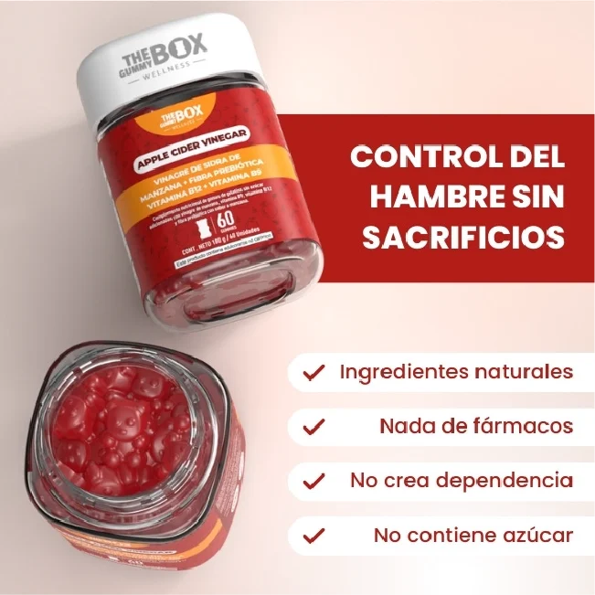 The Gummy Box® Vitamina Vinagre De Sidra De Manzana Para Controlar el Peso y la Glucosa 🔥60% Descuento🔥