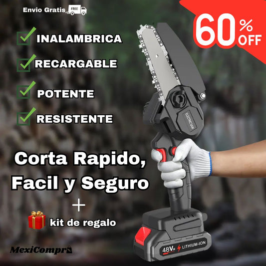 MOTOSIERRA INALAMBRICA Y RECARGABLE FULL TURBO/ PORTATIL + KIT