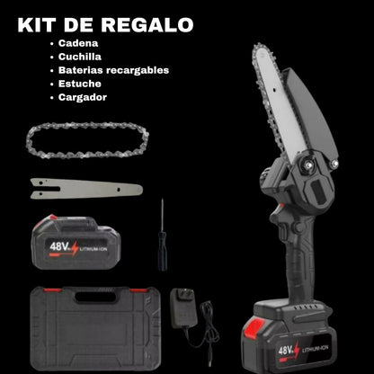 MOTOSIERRA INALAMBRICA Y RECARGABLE FULL TURBO/ PORTATIL + KIT