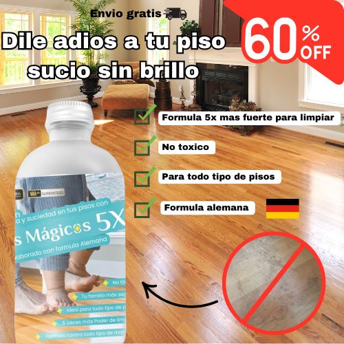 SUPER LIMPIADOR DE PISO🔥 1 LITRO 5 VECES MAS POTENTE🔥ULTIMAS UNIDADES‼️