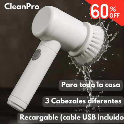CEPILLO ELECTRICO DE LIMPIEZA 3 EN 1  LIMPIA TODO + CABEZALES INTERCAMBIABLES CON 60% DESCUENTO🔥