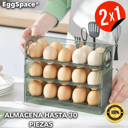 ORGANIZADOR DE HUEVO EggSpace®  ALMACENA HASTA 30 HUEVOS Y AHORRA ESPACIO🥚Oferta 2x1🥚