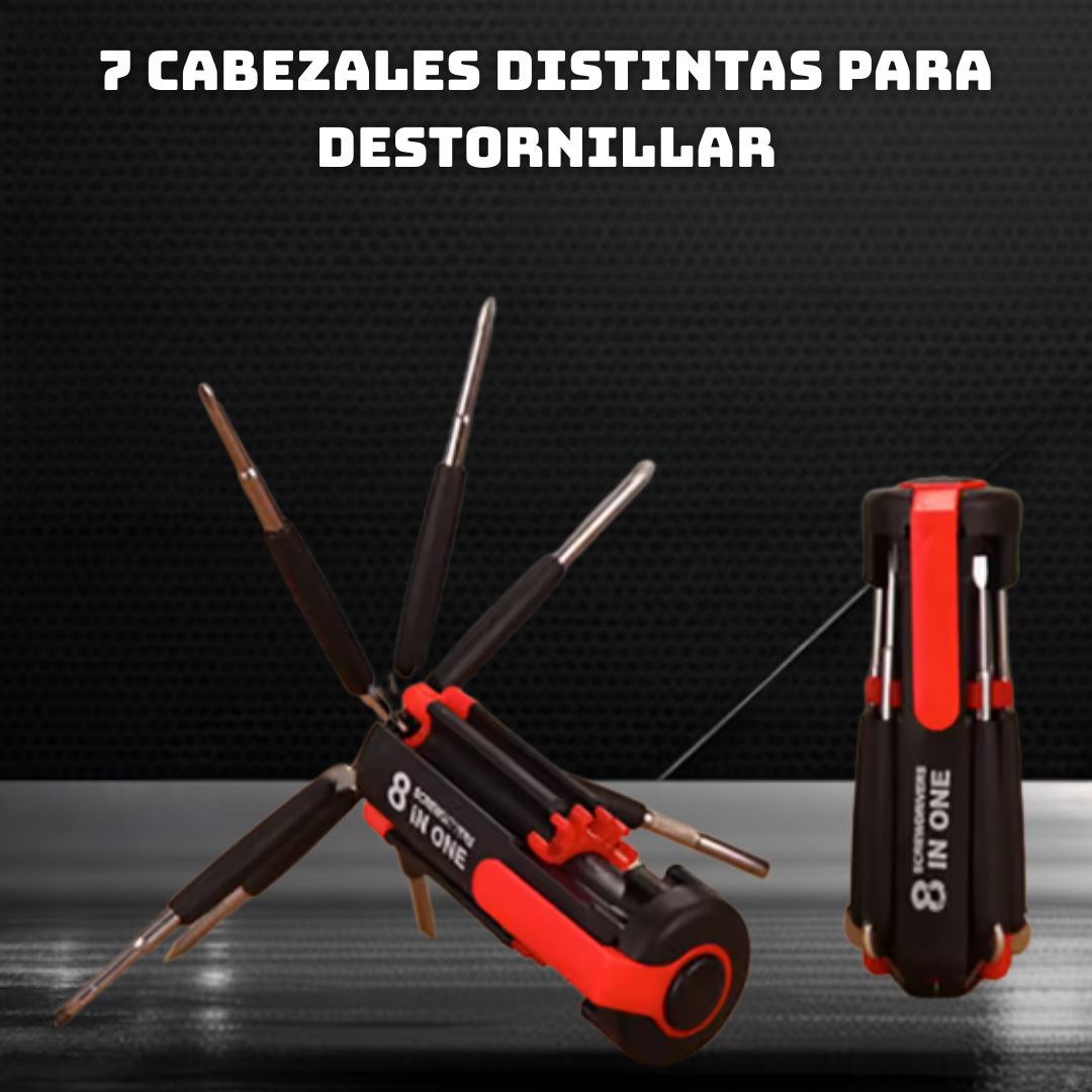 Destornillador plegable 8 en 1 con linterna LED TorqueMaster® OFERTA 60% DESCUENTO🔥