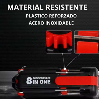 Destornillador plegable 8 en 1 con linterna LED TorqueMaster® OFERTA 60% DESCUENTO🔥