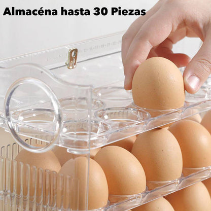 ORGANIZADOR DE HUEVO EggSpace®  ALMACENA HASTA 30 HUEVOS Y AHORRA ESPACIO🥚Oferta 2x1🥚