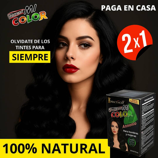 SHAMPOO CUBRE CANAS HECHO CON INGREDIENTES NATURALES COLOR NEGRO🔥HOY 2x1 🔥