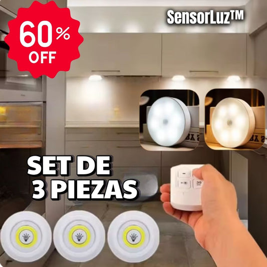 SensorLuz™ Luz Led con Sensor de Movimiento PACK DE 3 CON 60% DESCUENTO🔥