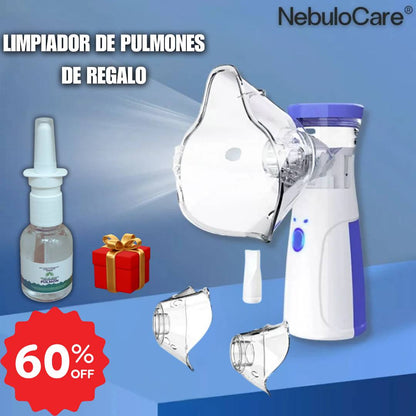 NebuloCare® Nebulizador Portátil para niños y adultos + Limpiador De Pulmones Gratis Con 60% Descuento🔥