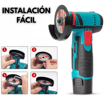 Amoladora Esmeril Inalámbrico TRAXION® Con Maletín - 2 Baterías 12V  🎁Te Obsequiamos 2 Discos De Corte🔥OFERTA  60% DESCUENTO🔥