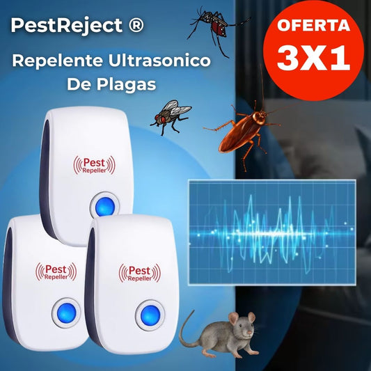 PestReject ® Repelente Ultrasónico Sin Químicos🐜SÚPER OFERTA 3X1🔥