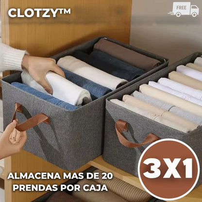 CAJA ORGANIZADORA AMPLIA Y RESISTENTE CLOTZY™  SÚPER OFERTA 3X1 🔥