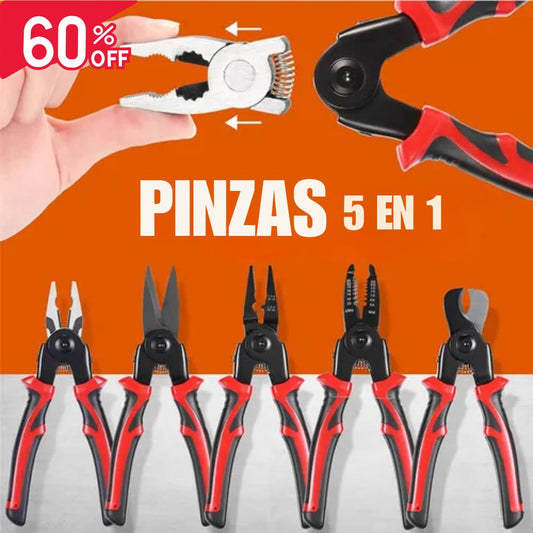 Pinzas Con Cabezales Intercambiables 5 EN 1 Con 60% Descuento🔥