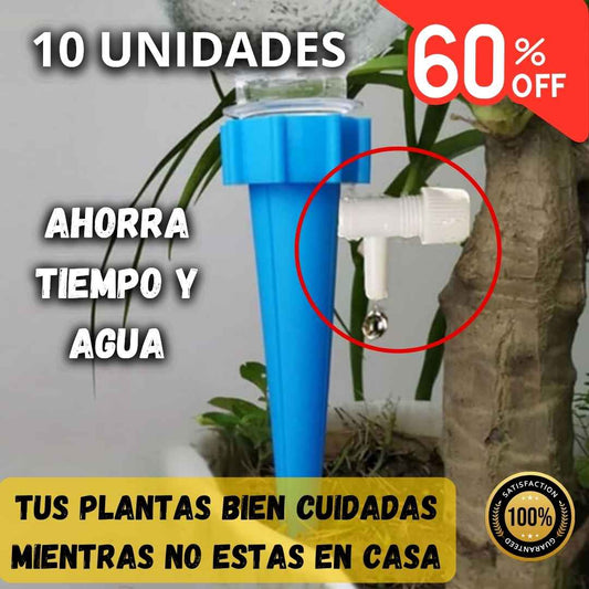 SET DE 10 UNIDADES, SISTEMA DE RIEGO POR GOTEO PARA PLANTAS AJUSTABLE CON 60% DESCUENTO🔥WATERPRO®