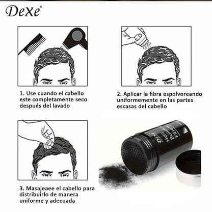 TRATAMIENTO NATURAL DE FIBRAS CAPILARES PARA LA CALVICIE COLOR NEGRO DEXE®🔥OFERTA 2X1🔥