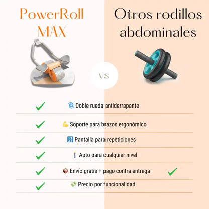 RUEDA ABDOMINAL ROLLMAX® ELIMINA ROLLITOS EN TIEMPO RECÓRD🔥OFERTA 60% DESCUENTO🔥