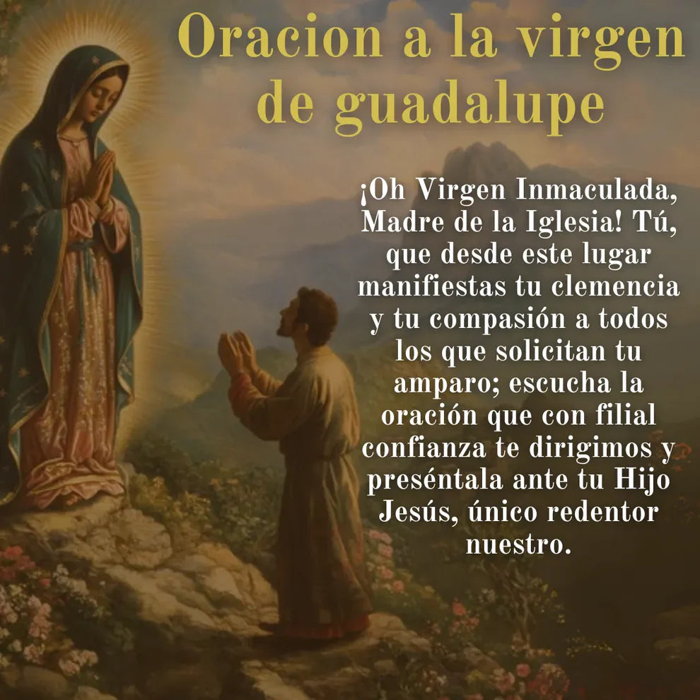 Collar Virgen de Guadalupe Baño de oro 18K 🔥¡GRATIS! El gran Ebook"Caminando con Dios"virtual🔥