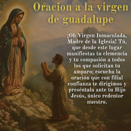 Collar Virgen de Guadalupe Baño de oro 18K 🔥¡GRATIS! El gran Ebook"Caminando con Dios"virtual🔥