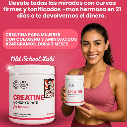 Creatina monohidratada Old School® Crece los musculos que mereces🔥60% de Descuento🔥EL ORIGINAL
