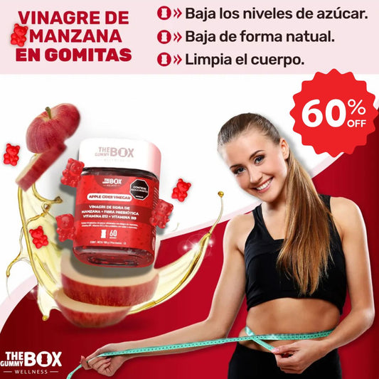 The Gummy Box® Vitamina Vinagre De Sidra De Manzana Para Controlar el Peso y la Glucosa 🔥60% Descuento🔥