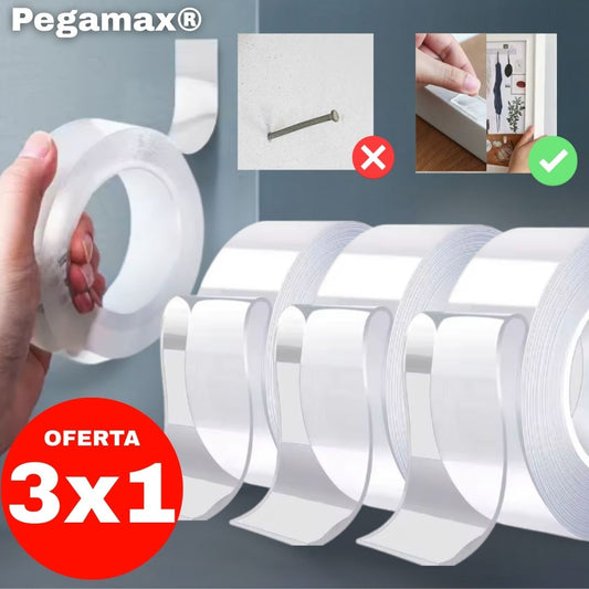 Cinta Doble Cara Para el Hogar Pegamax® Lavable Y Reutilizable SÚPER  PROMOCIÓN 3x1