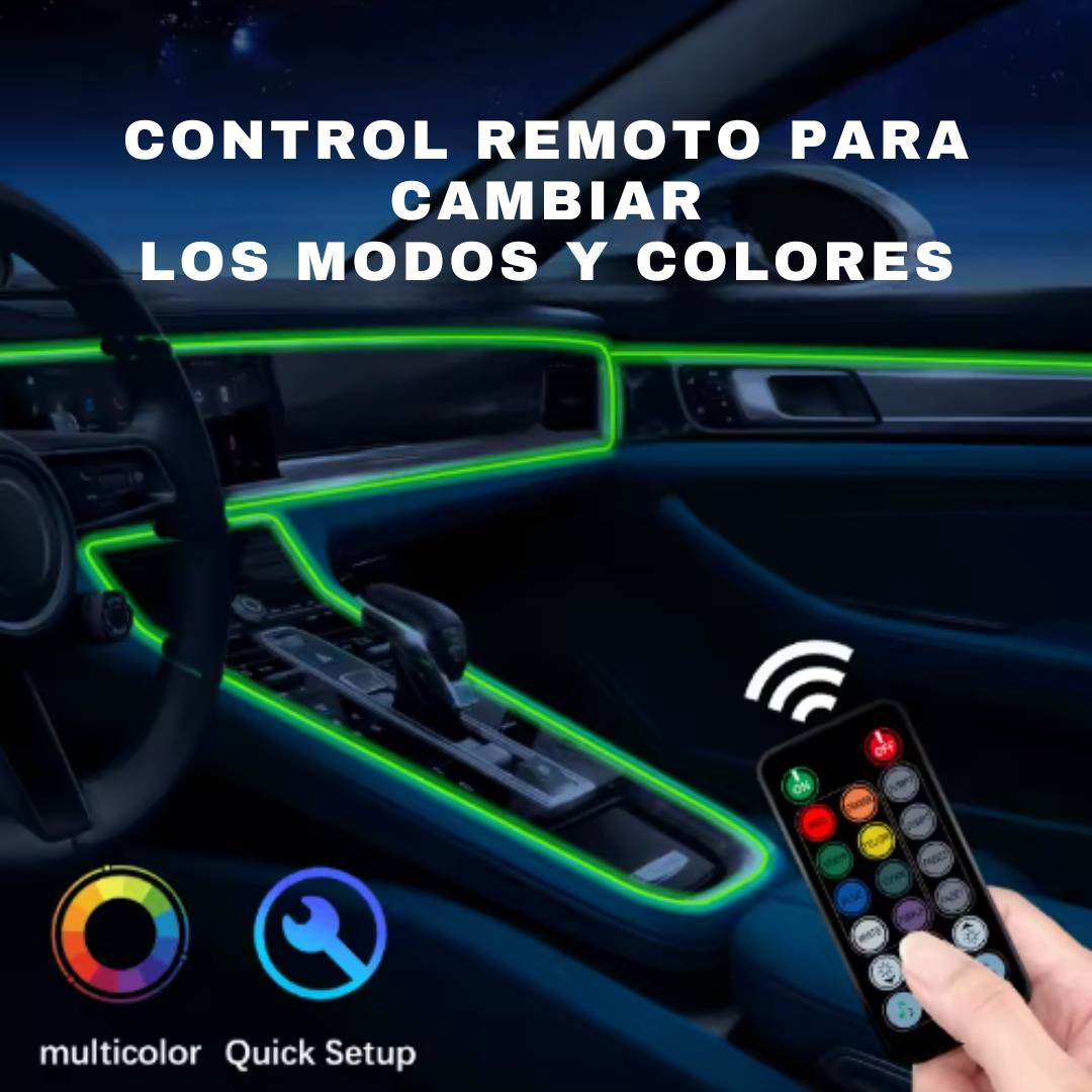Tira de Luz LED Para Auto Multicolores De 4 metros de Largo con 🔥60% Descuento🔥