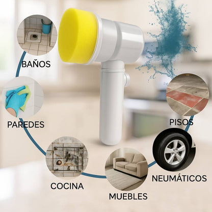 CEPILLO ELECTRICO DE LIMPIEZA 3 EN 1  LIMPIA TODO + CABEZALES INTERCAMBIABLES CON 60% DESCUENTO🔥