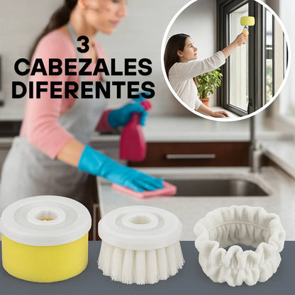 CEPILLO ELECTRICO DE LIMPIEZA 3 EN 1  LIMPIA TODO + CABEZALES INTERCAMBIABLES CON 60% DESCUENTO🔥