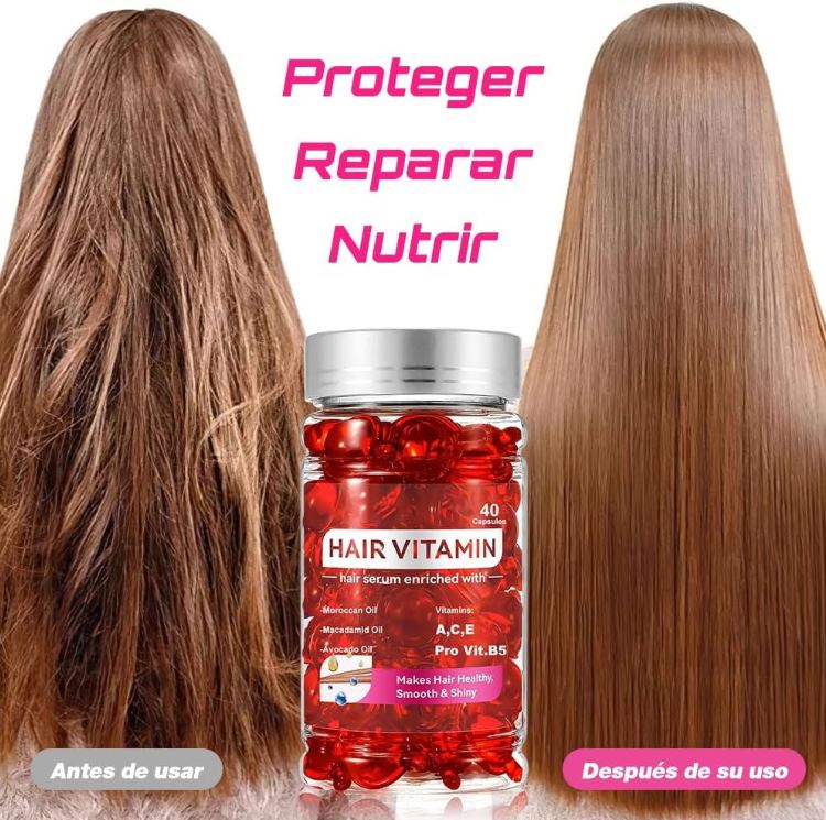Vitaminas En Capsulas Para Cabello HAIR VITAMIN® 🔥60% de Descuento🔥